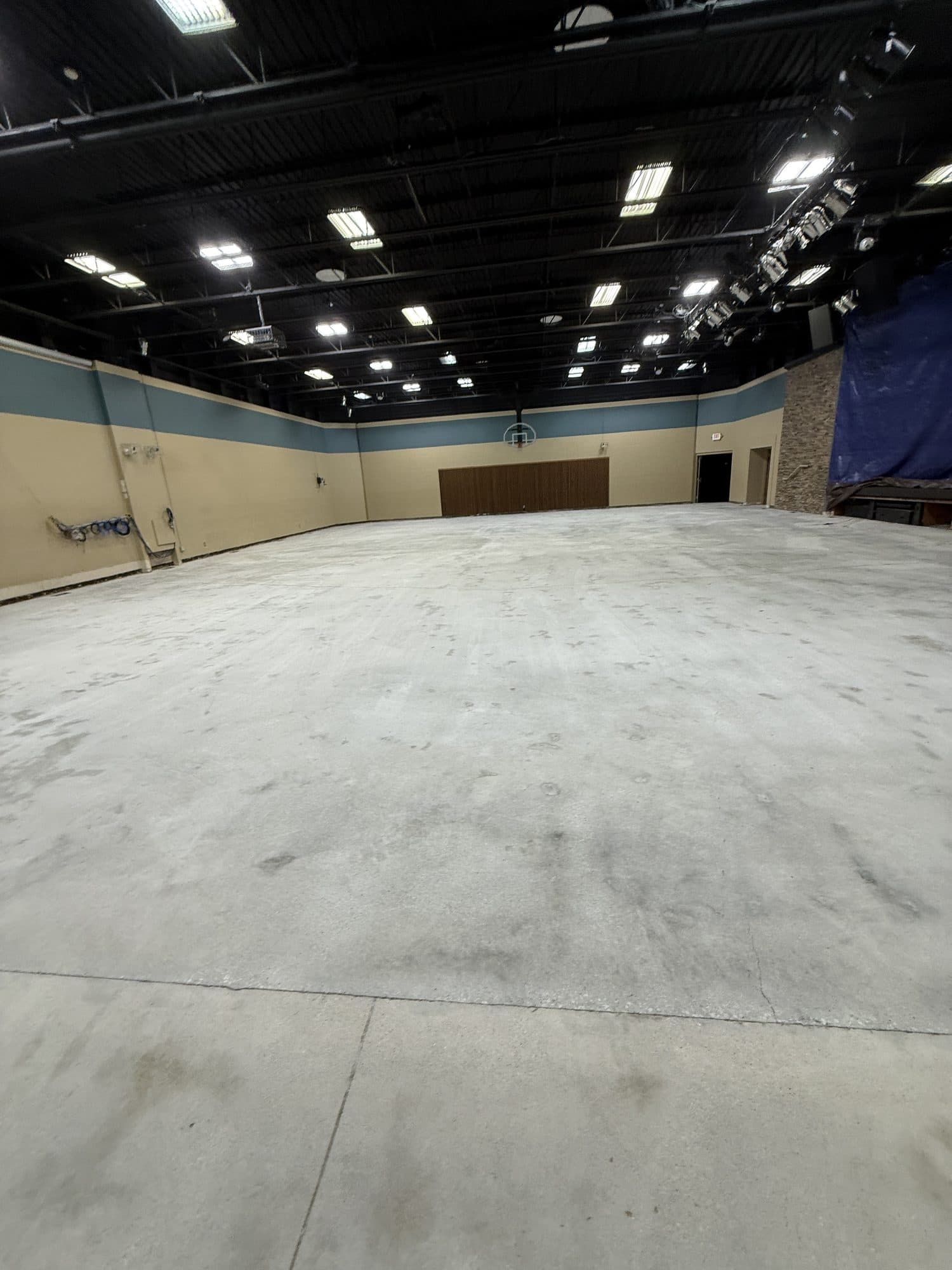 Lincoln Christian Church Carpet Removal and Floor Grind in Lincoln, IL